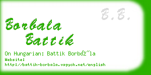 borbala battik business card